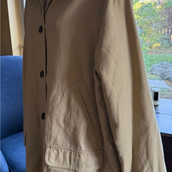 Vintage Lands End Chore Barn Coat Plaid Lining Corduroy Collar Cuff Women’s XL - Picture 4 of 6